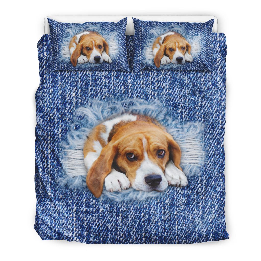 Cute Beagle Lying Bedding Set