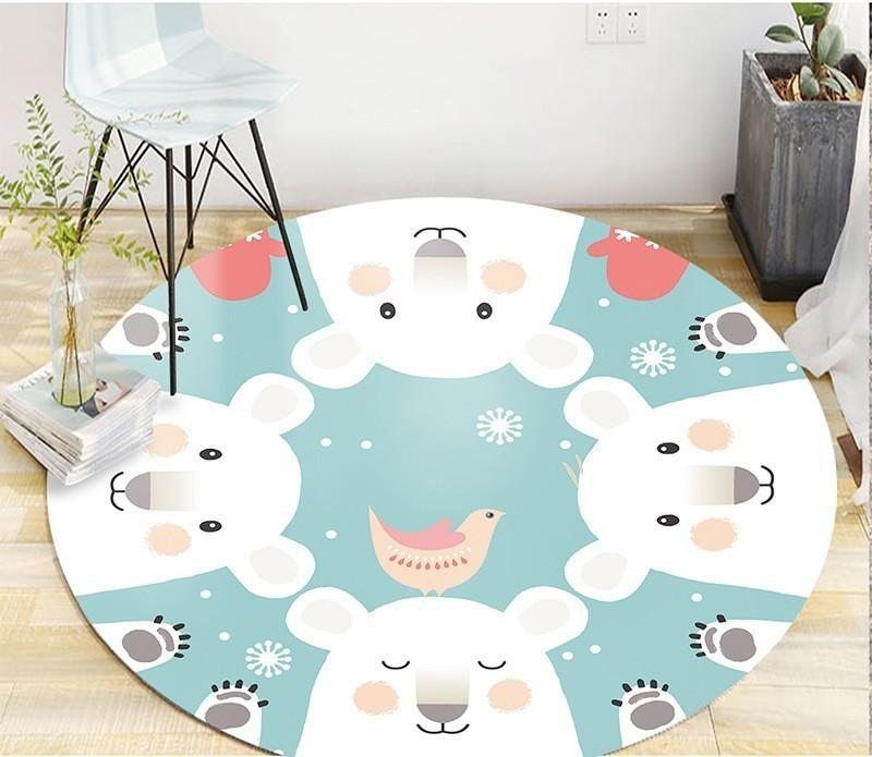 Cute Bear Round Carpet