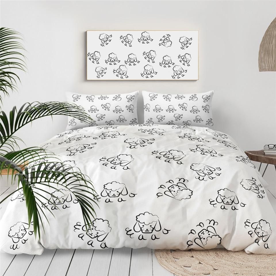 Cute Boodle Hand Drawing Bedding Set