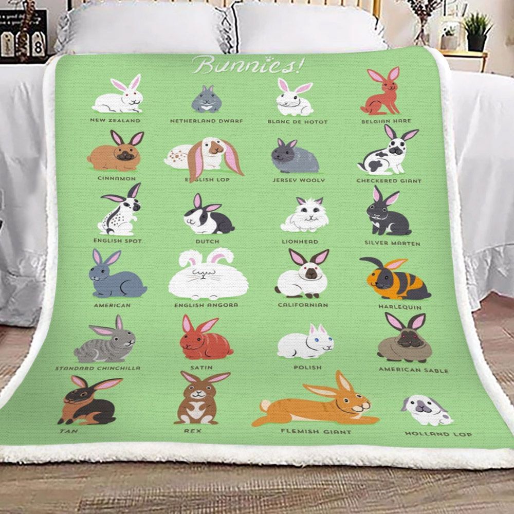 Cute Bunnies Sherpa Fleece Blanket