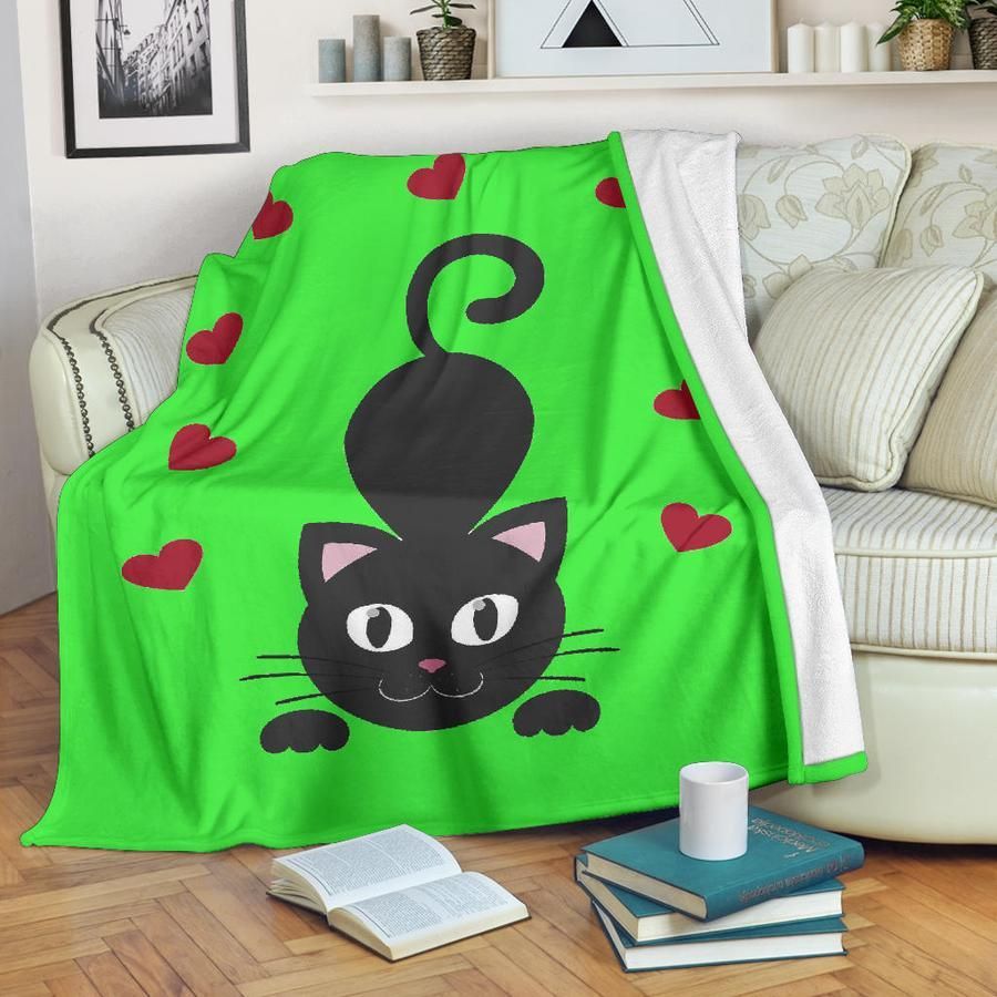 Cute Cat Sherpa Fleece Blanket