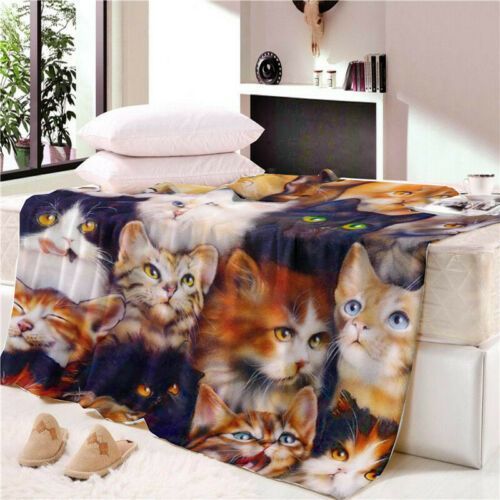 Cute Cat Sherpa Fleece Blanket