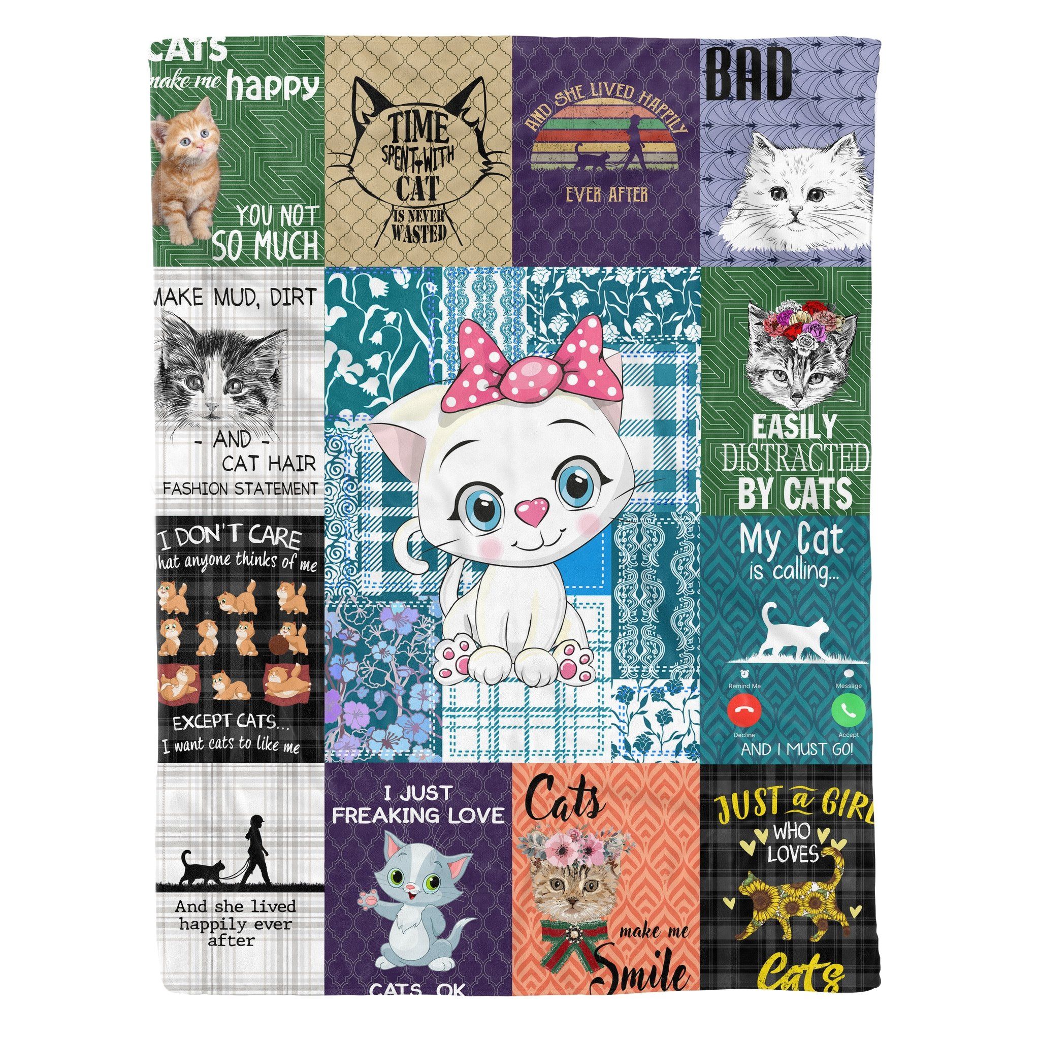 Cute Cat Fleece Blanket
