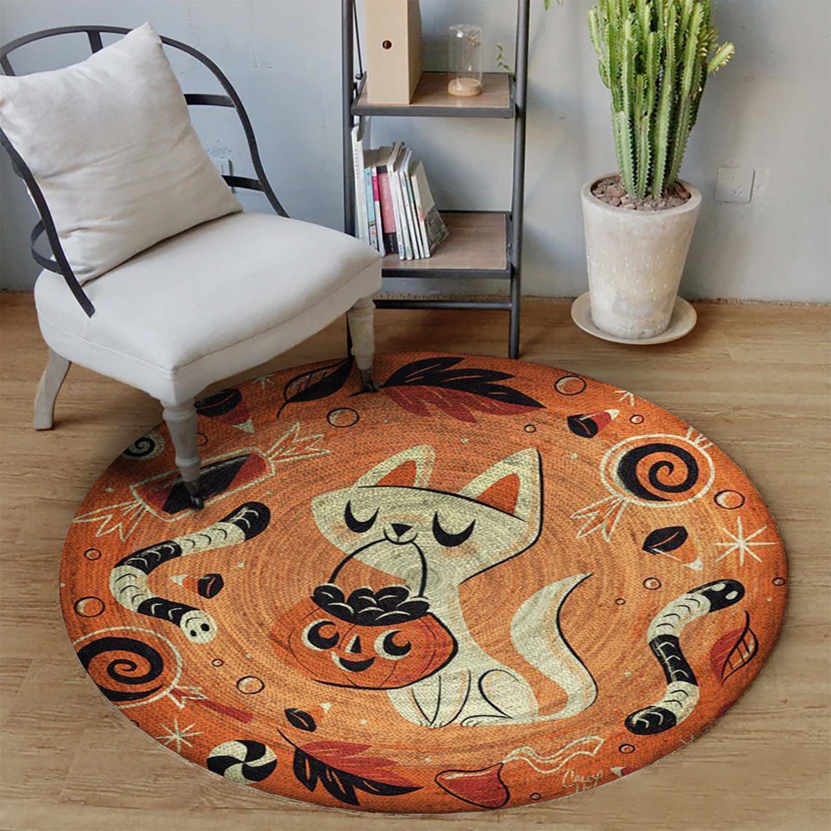 Cute Cat Round Carpet