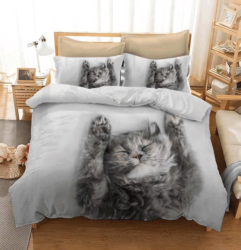 Cute Cat Sleeping Bedding Set