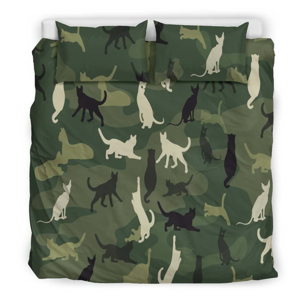 Cute Cats Camouflage Bedding Set