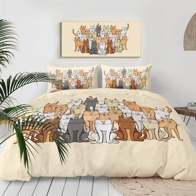 Cute Cats Family Bedding Set