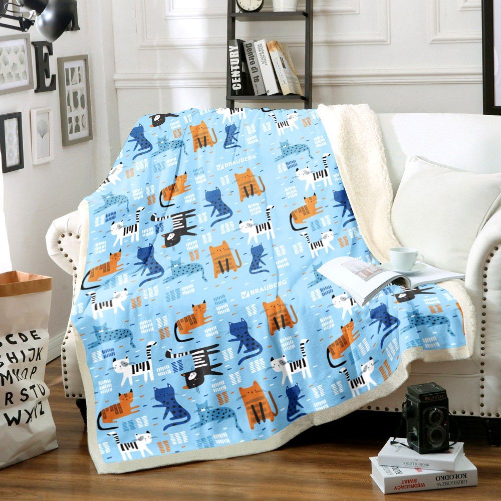 Cute Cats Sherpa Fleece Blanket