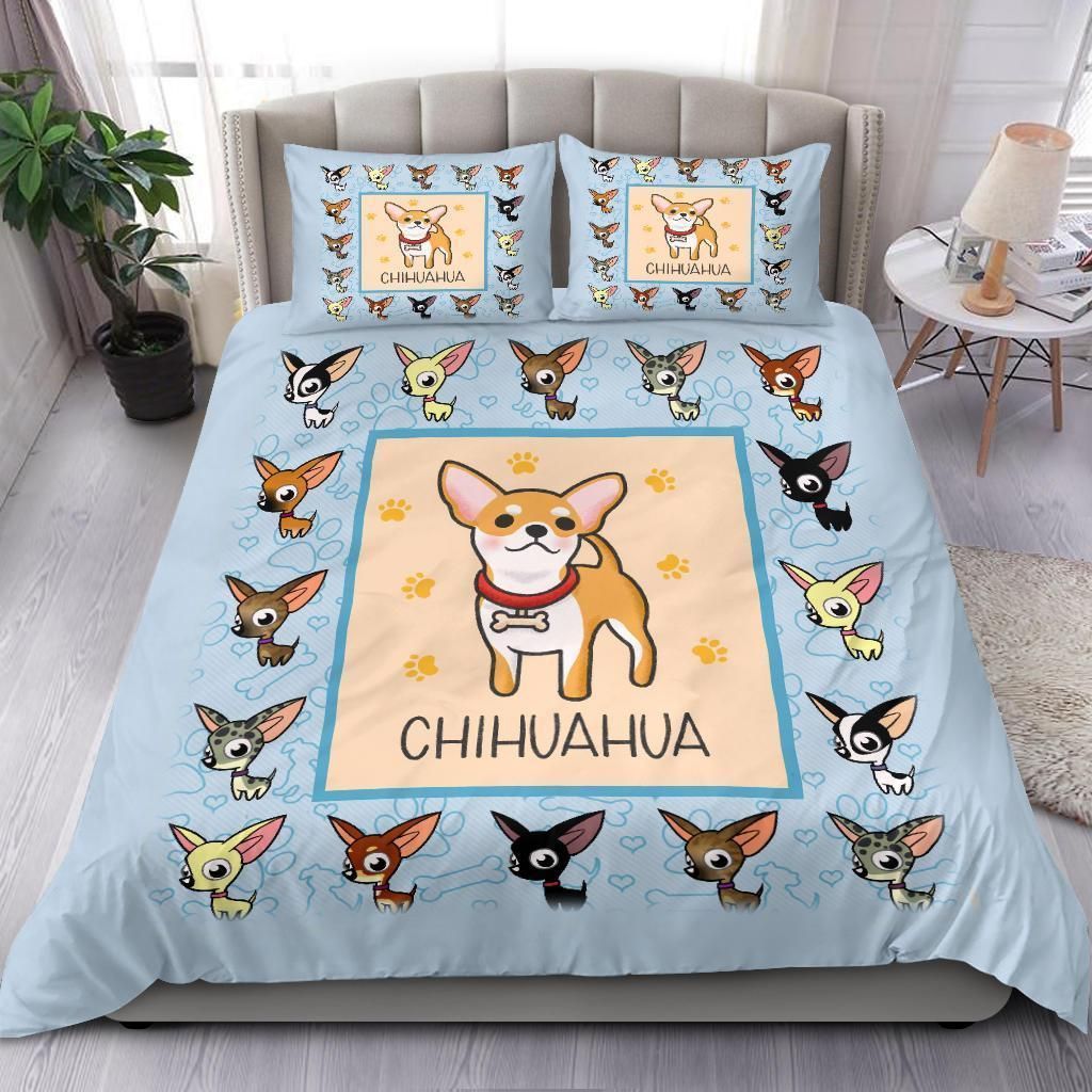 Cute Chihuahua Cartoon Bedding Set