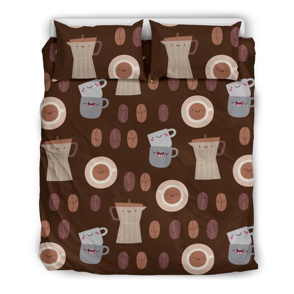 Cute Coffee Bedding Set