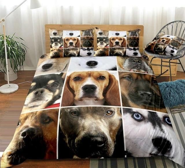Cute Collage Of Dog Bedding Set