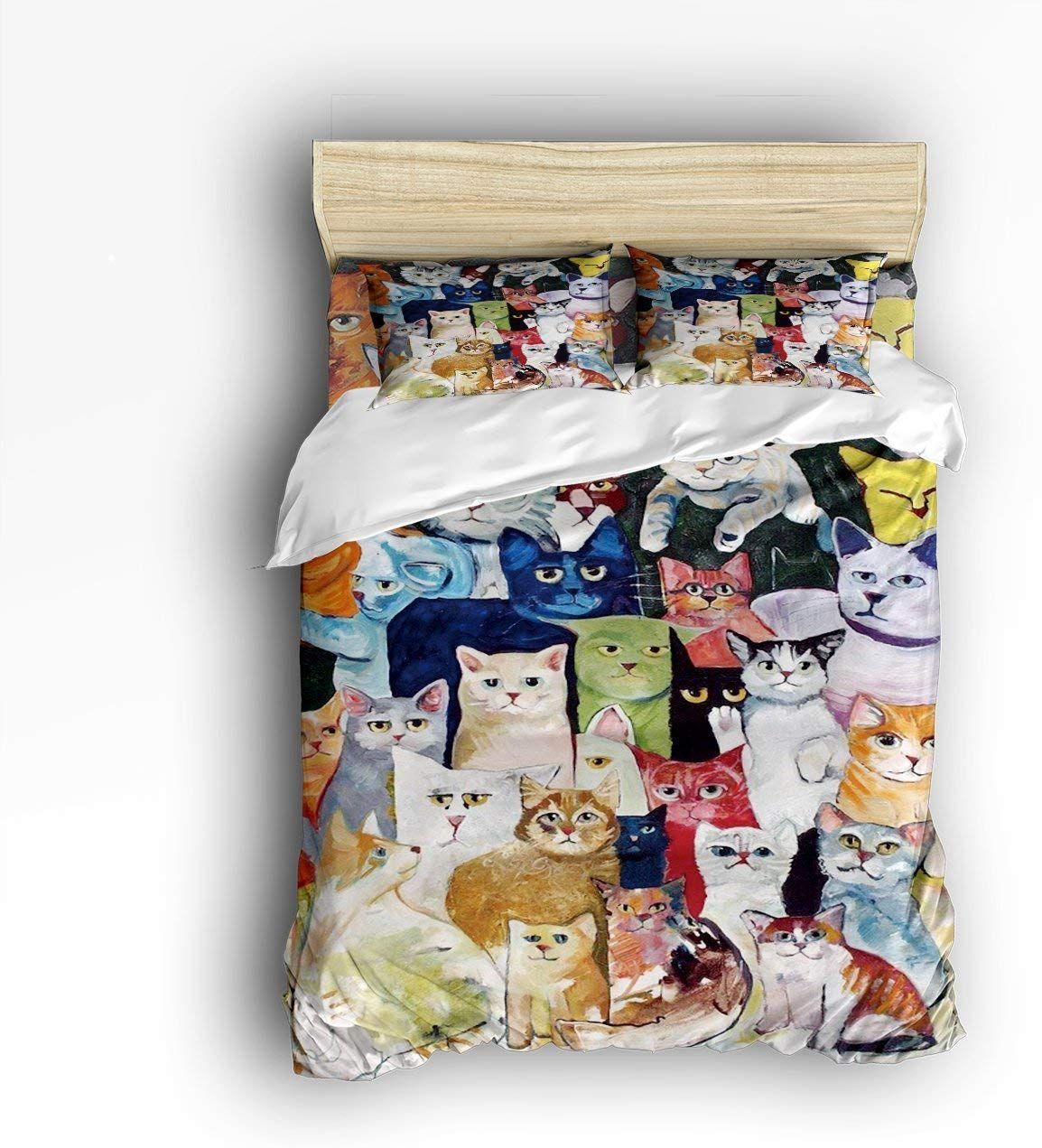 Cute Colorful Cat Bedding Set