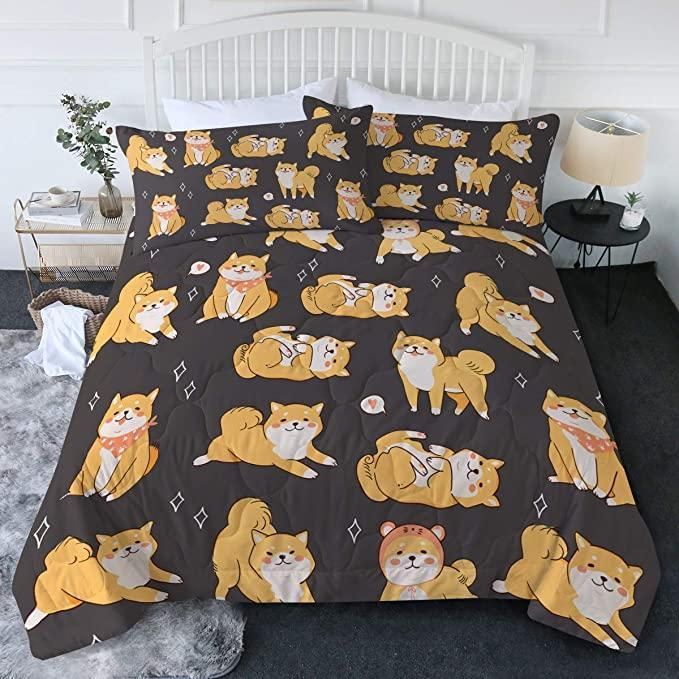 Cute Corgi Emotion Bedding Set