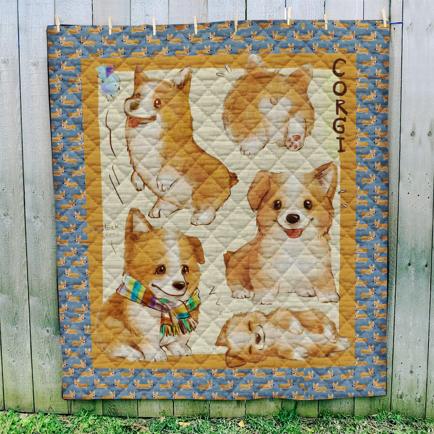 Cute Corgi NI2101004YA Quilt Blanket