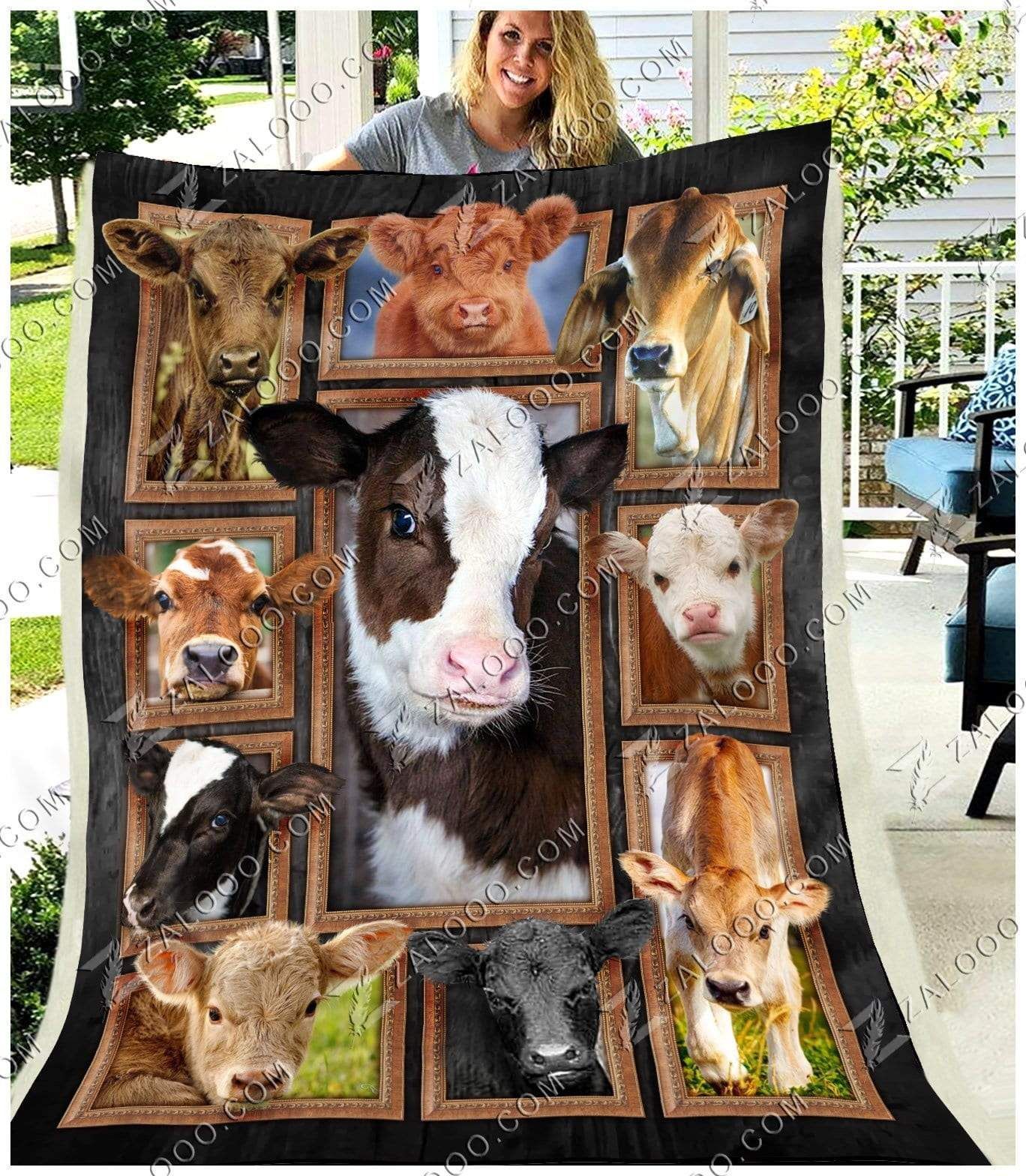 Cute Cows Sherpa Fleece Blanket