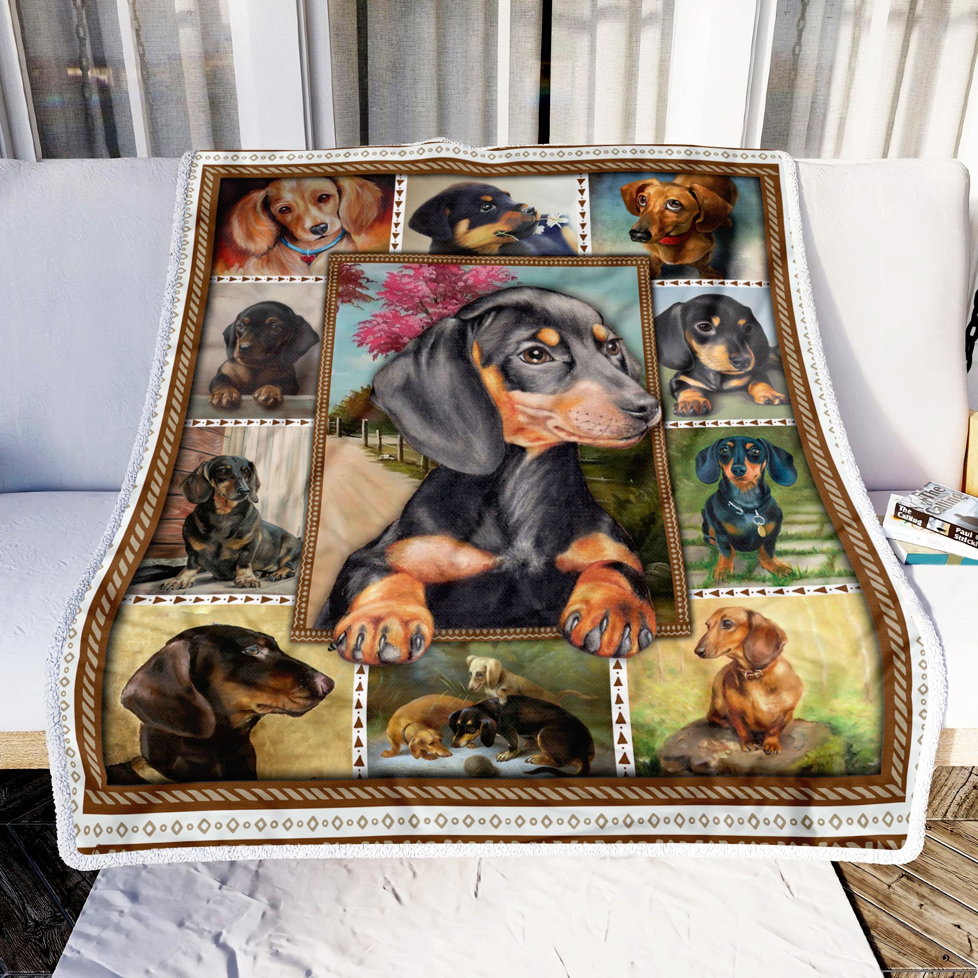 Cute Dachshund Fleece Blanket