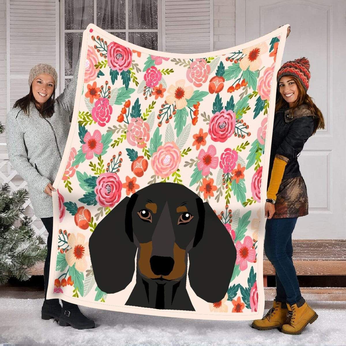 Cute Dachsund Fleece Blanket