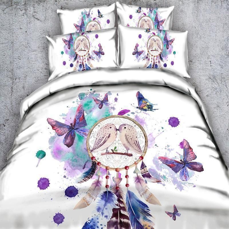 Cute Dog Animal Hd Print Dogs Polyester  Bedding Set