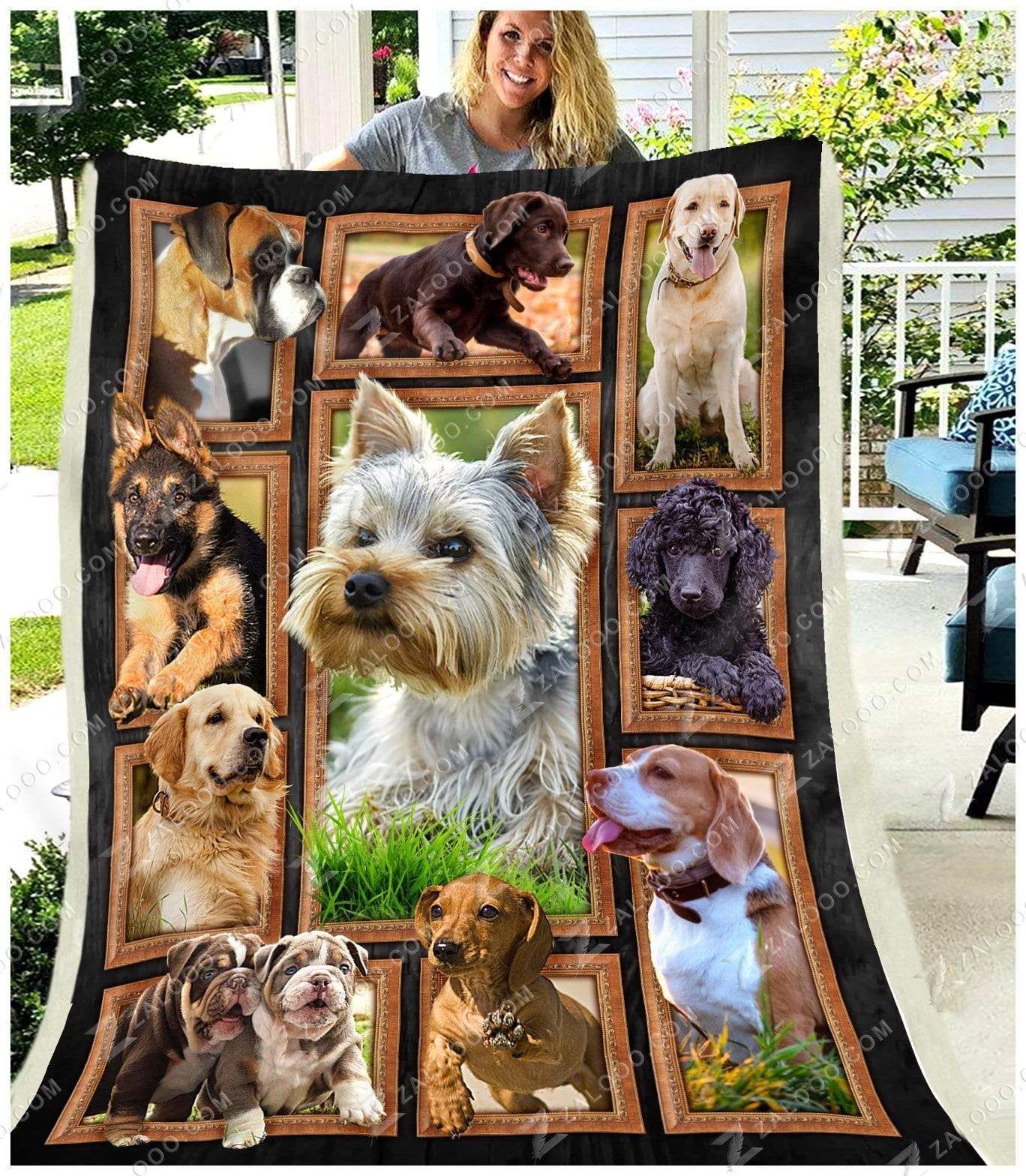 Cute Dogs Sherpa Fleece Blanket