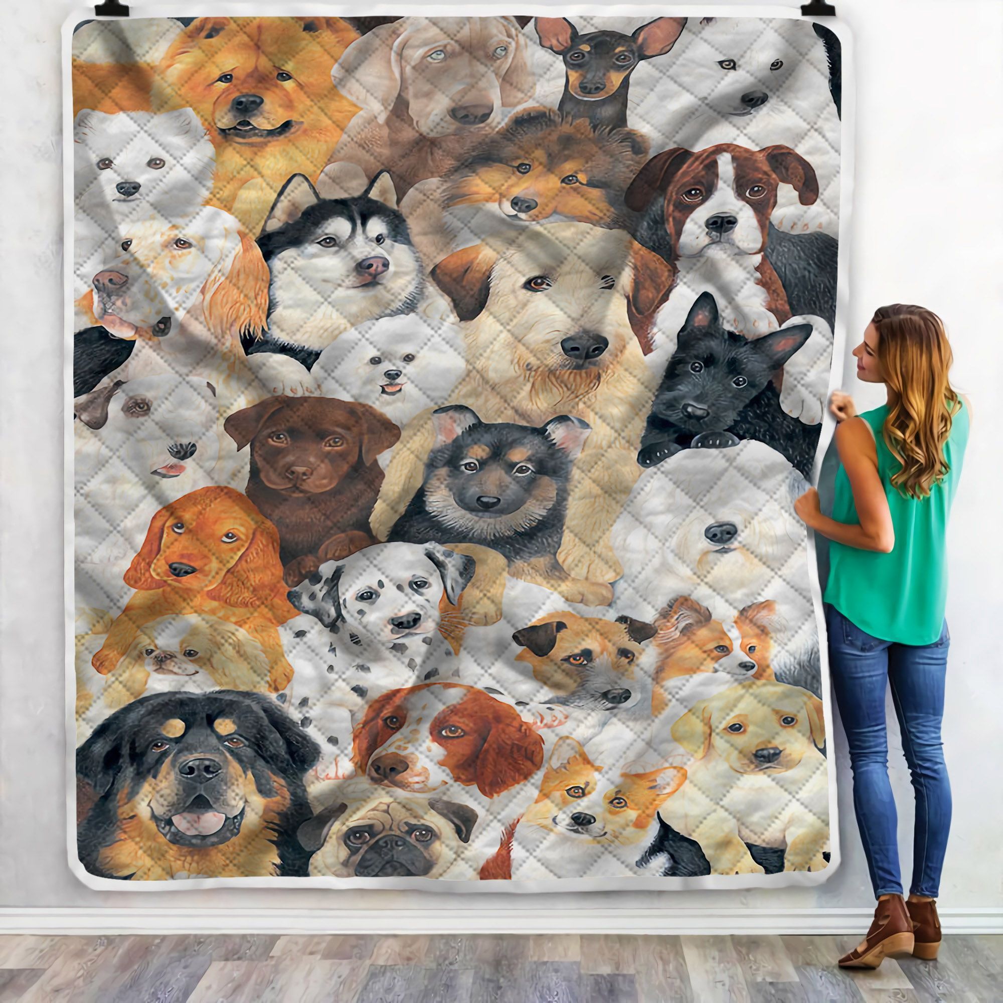 Cute Dogs Sherpa Fleece Blanket