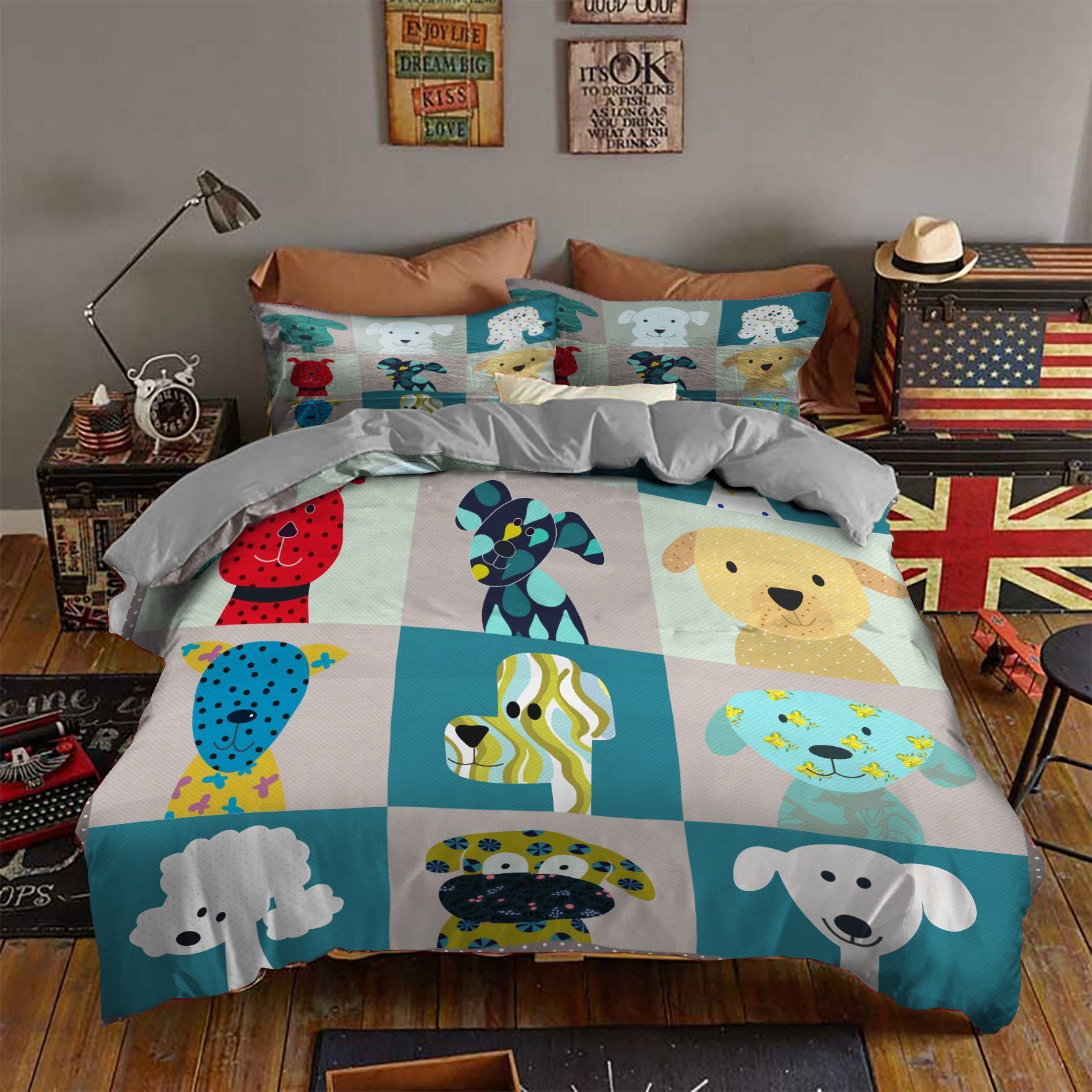 Cute Dogs Bedding Set