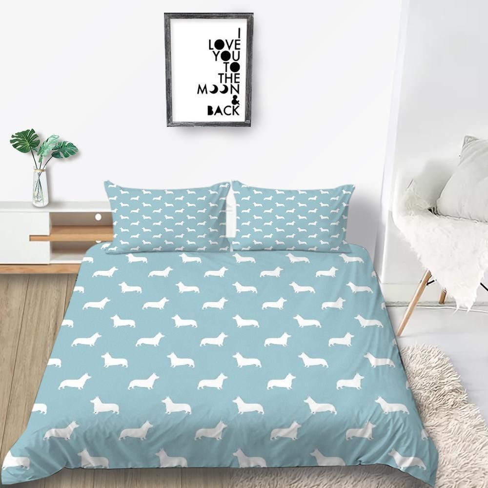 Cute Dogs Printed Bedding Set