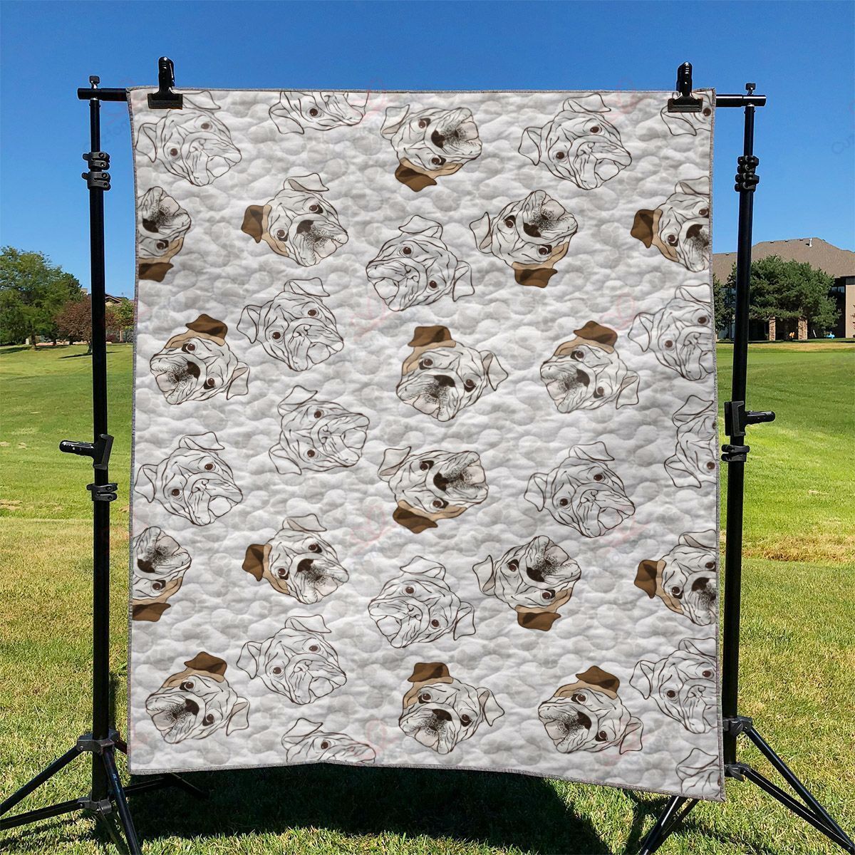 Cute English Bulldog GS-KL0901VB Quilt Blanket