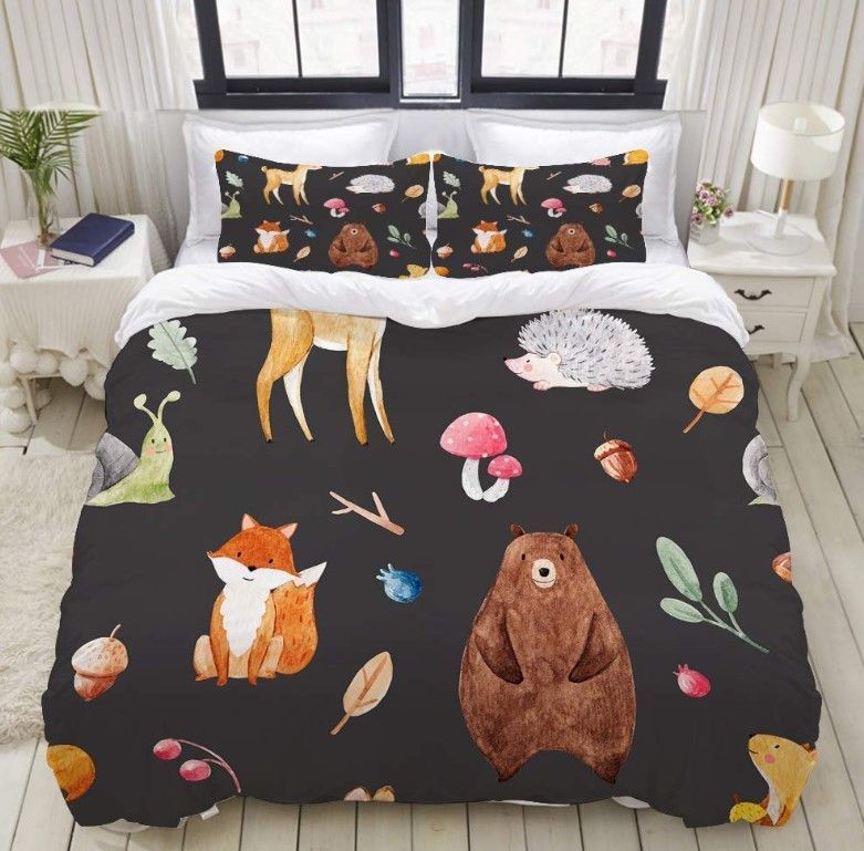 Cute Fox Bear Bedding Set