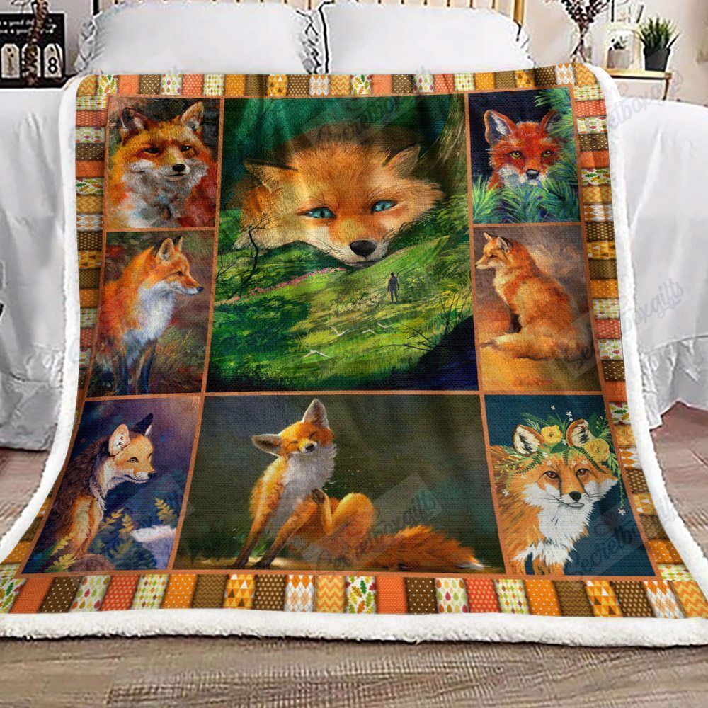 Cute Fox Fleece Blanket