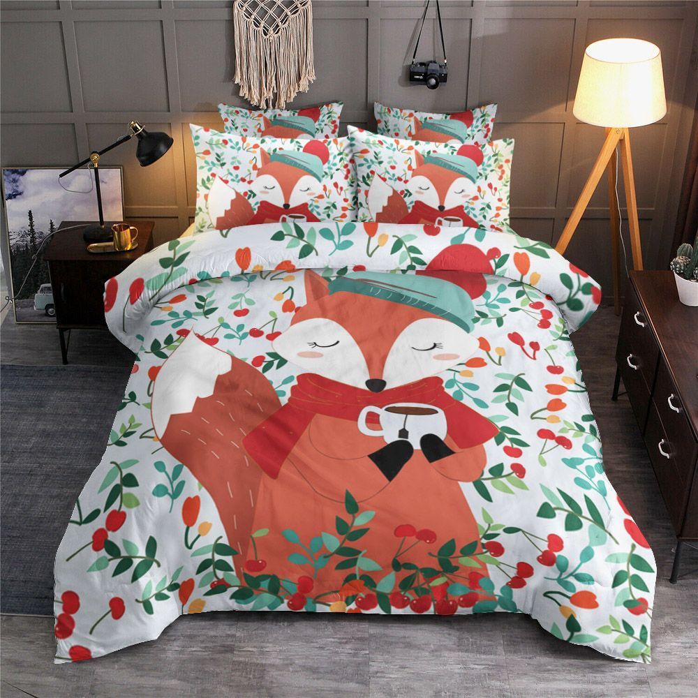 Cute Fox Bedding Set