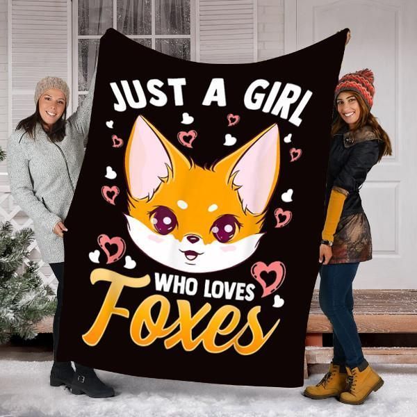 Cute Foxes Sherpa Fleece Blanket