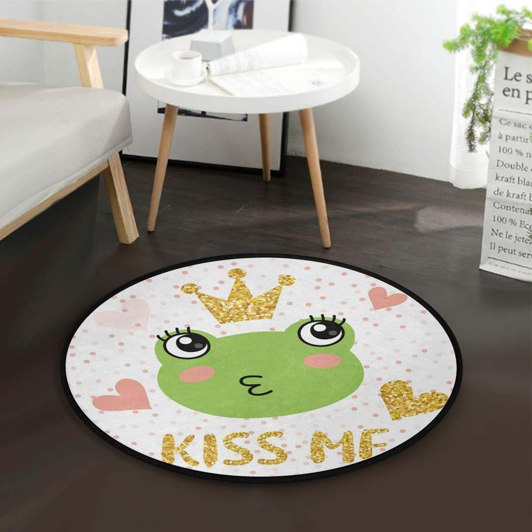 Cute Frog Round Carpet
