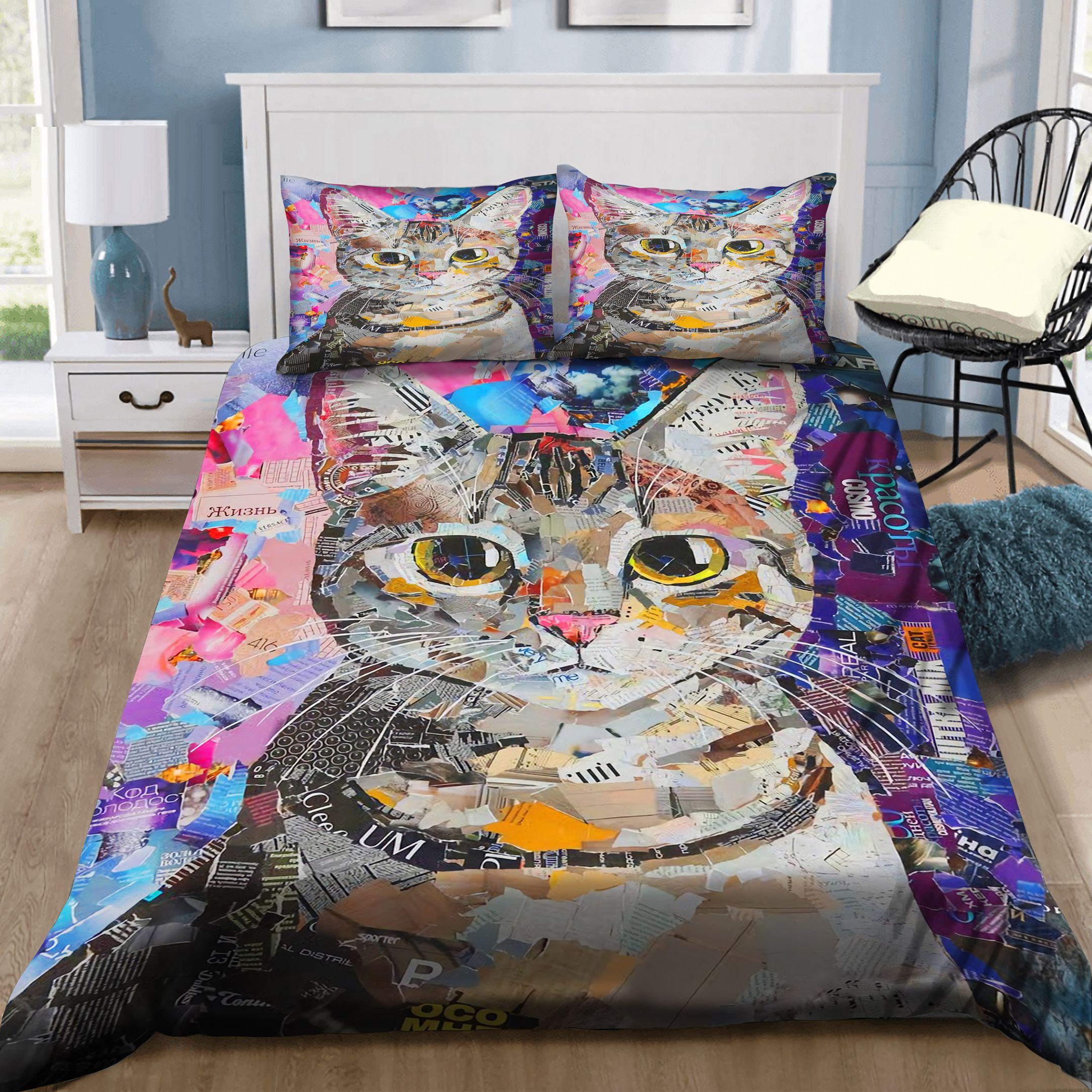 Cute Funny Cat Bedding Set