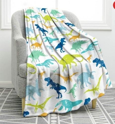 Cute Funny Dinosaur Sherpa Fleece Blanket
