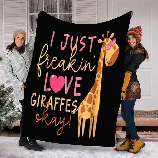 Cute Giraffes Sherpa Fleece Blanket