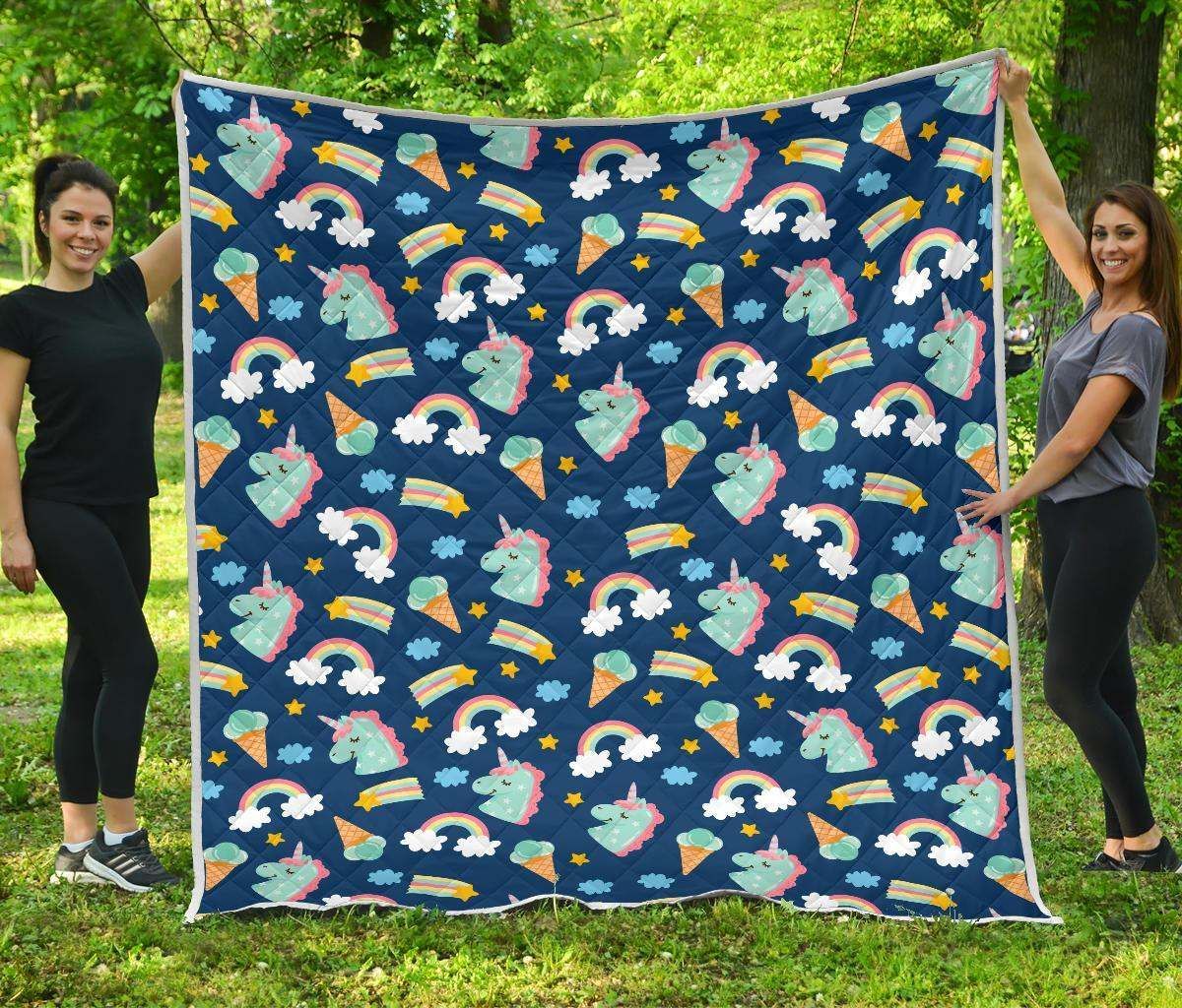 Cute Girly Unicorn CL17100219MDQ Quilt Blanket