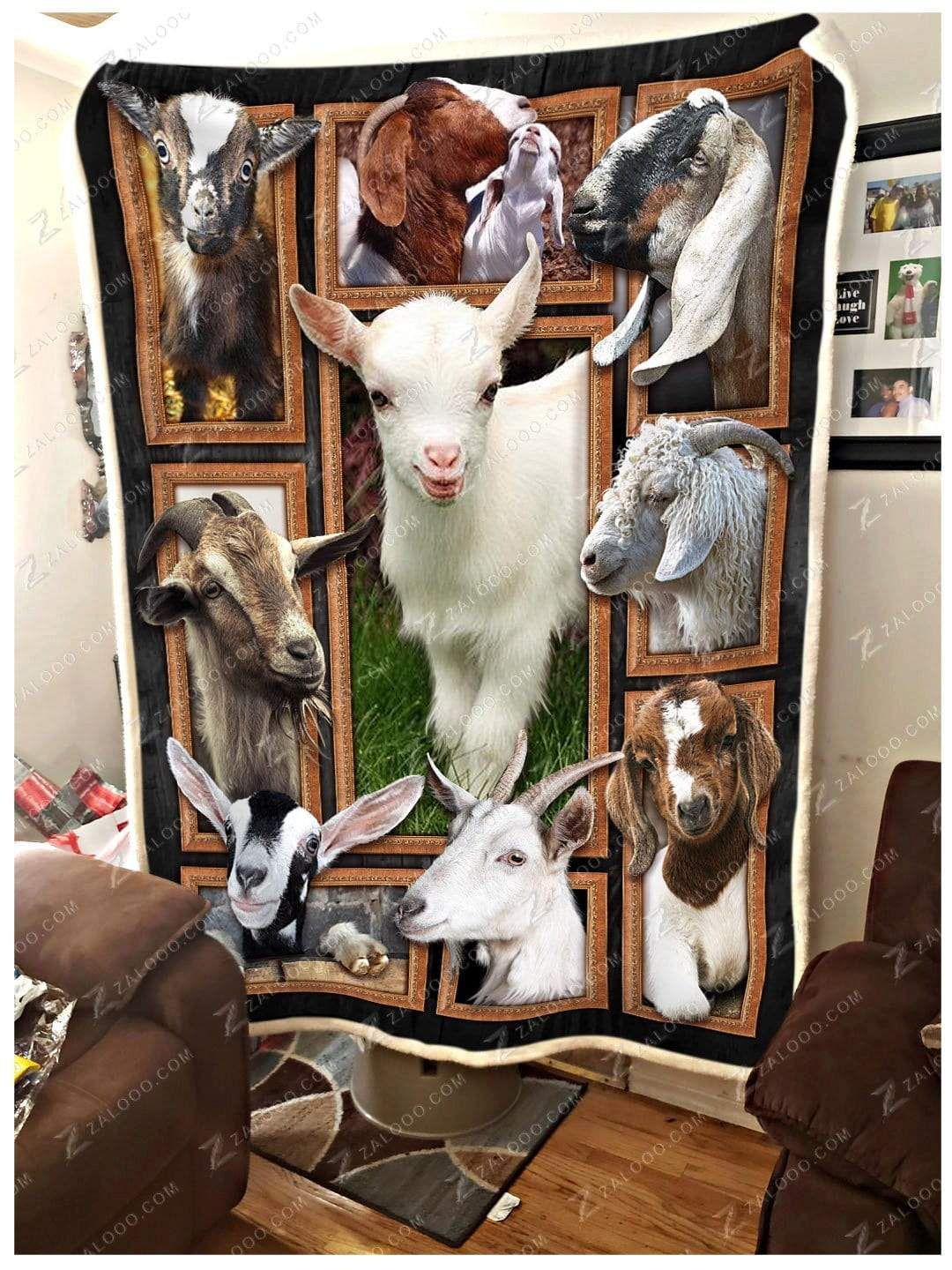 Cute Goats Sherpa Fleece Blanket