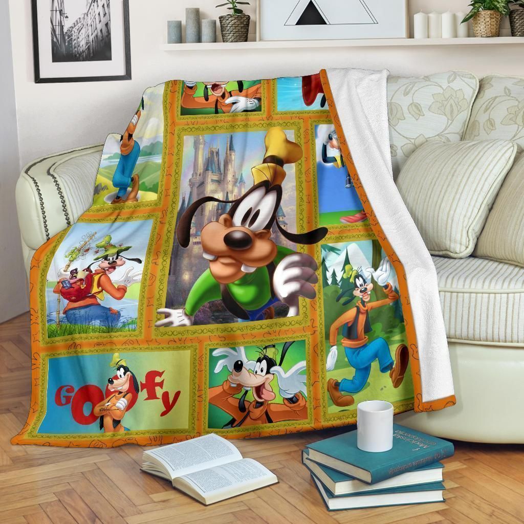 Cute Goofy For Bedding Decor Printed Fleece Blanket