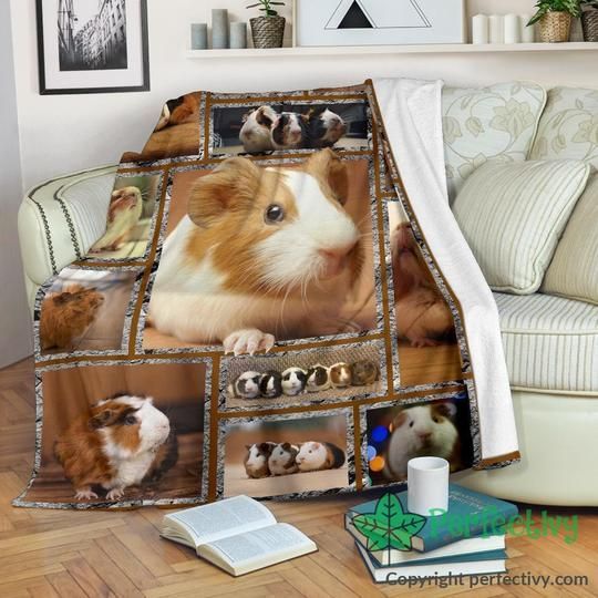 Cute Guinea Pig Sherpa Fleece Blanket