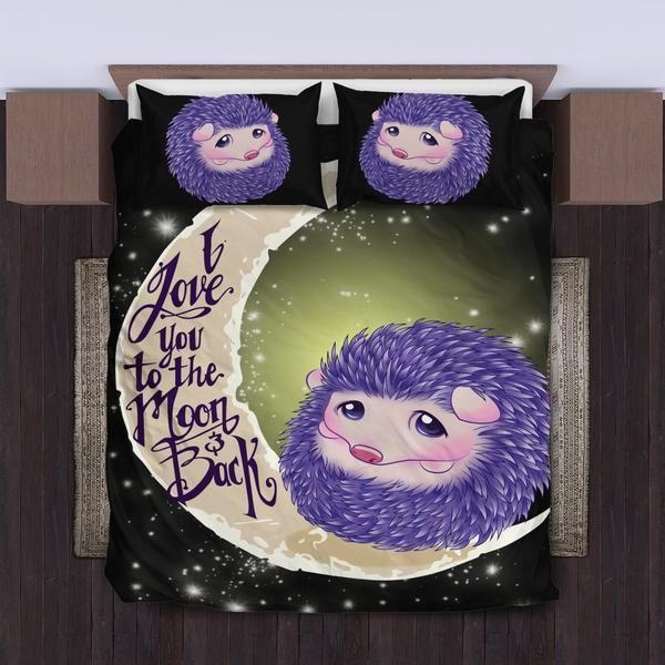 Cute Hedgehog To The Moon Bedding Set