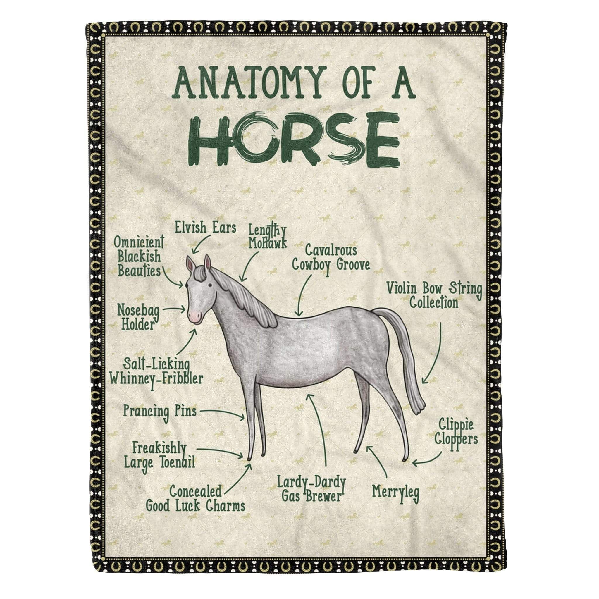 Cute Horse Fleece Blanket