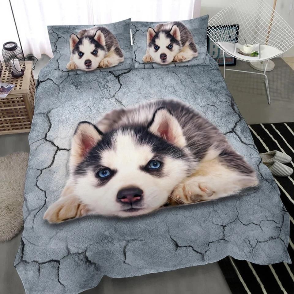 Cute Husky Bedding Set