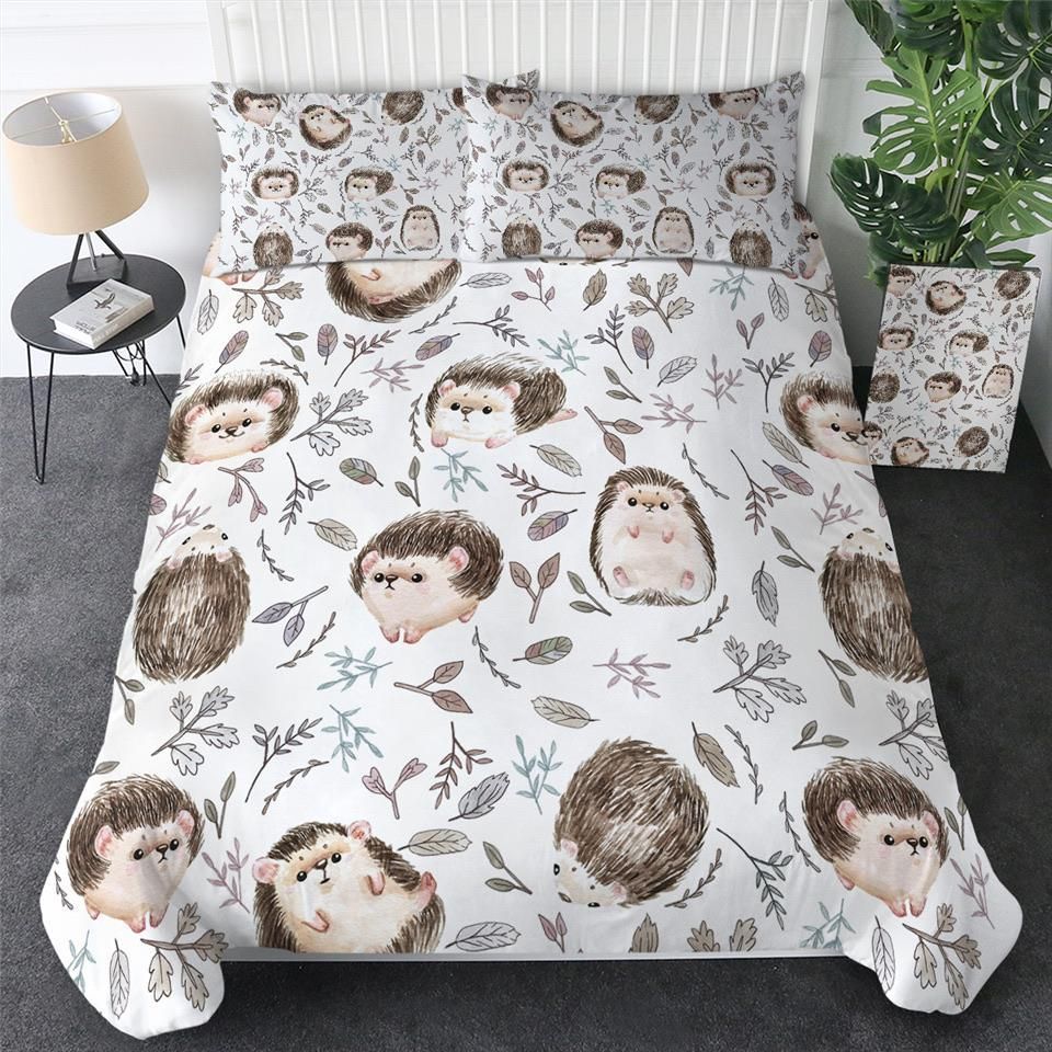 Cute Little Hedgehog Bedding Set