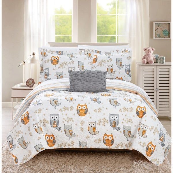 Cute Owl Design Bedding Set