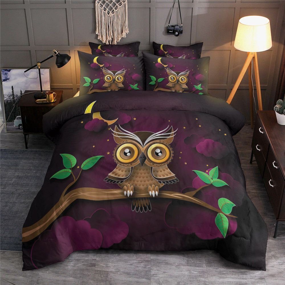 Cute Owl Bedding Set