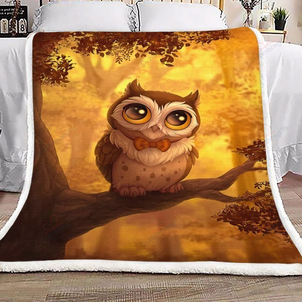 Cute Owl Fleece Blanket