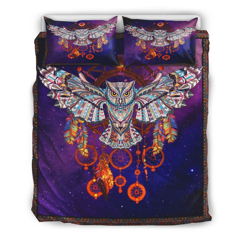 Cute Owl With Dreamcatcher Bedding Set