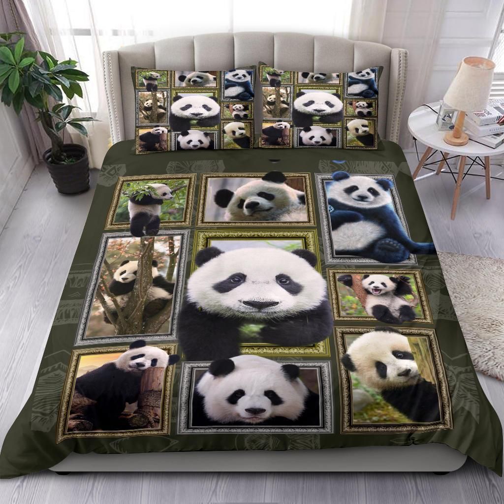 Cute Panda Emotion Bedding Set
