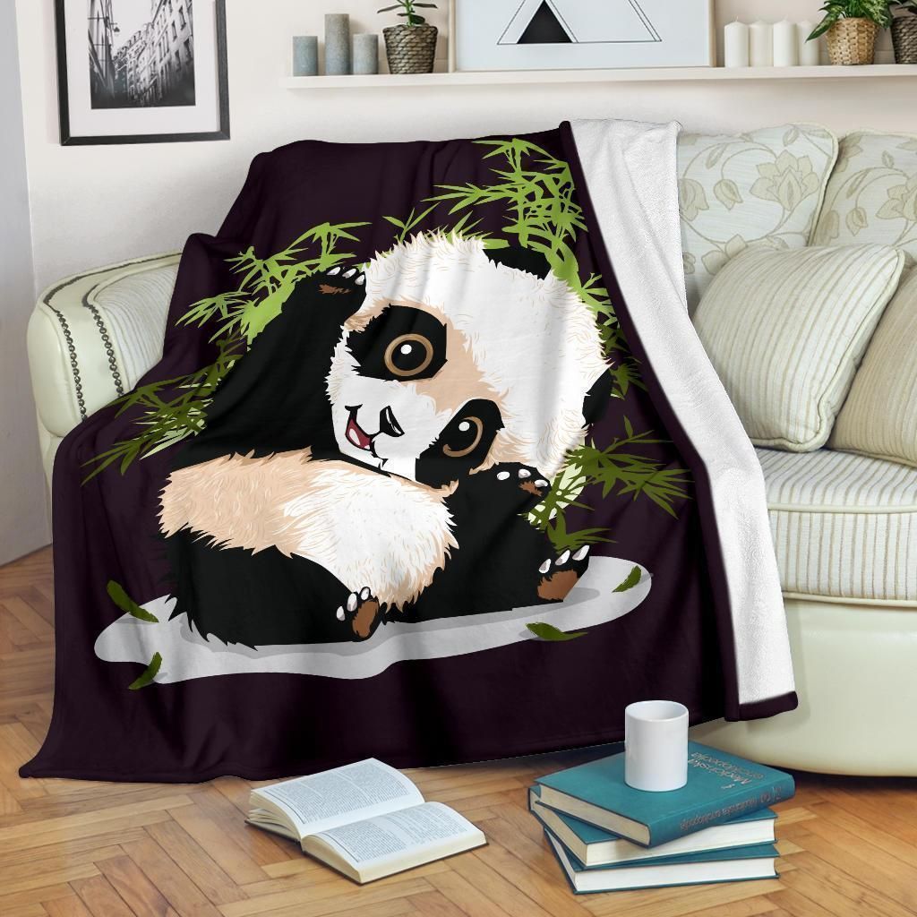 Cute Panda Fleece Blanket Gift For Panda Lovers
