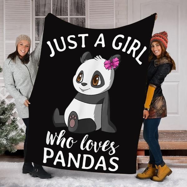 Cute Panda Sherpa Fleece Blanket